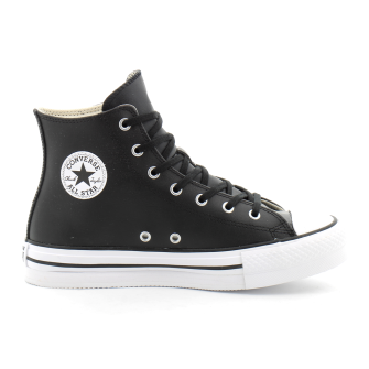 Chaussures à plateforme montante en cuir pour enfant Chuck Taylor All Star Lift Platform Leather black a02485c