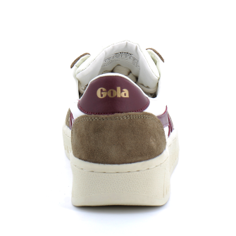 Baskets à lacets pour adulte Grandslam white/khaki cmb207xw