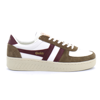 Baskets à lacets pour adulte Grandslam white/khaki cmb207xw