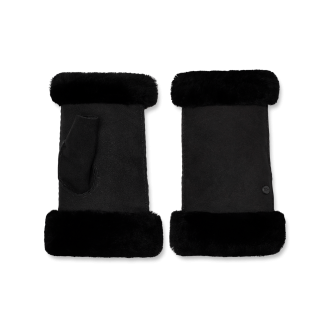 Sheepskin Fingerless Glove black 21619