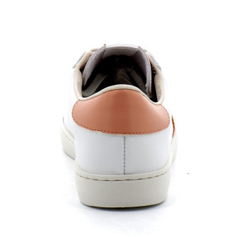 Baskets basses à lacets en cuir pour femme 1126142 melocoton