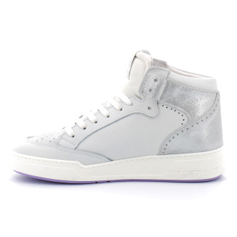 Basket mode montante à lacet pour femme Braga argent 9481