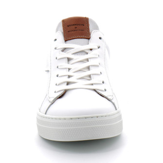 Baskets basses en cuir pour homme Spark Clay white camel kmnhcu04ca