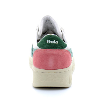 Baskets à lacets pour femmes Grandslam blanc/vert cla415zn