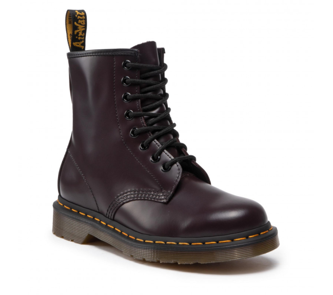 BOOTS 1460 EN CUIR SMOOTH À LACETS burgundy 27277626