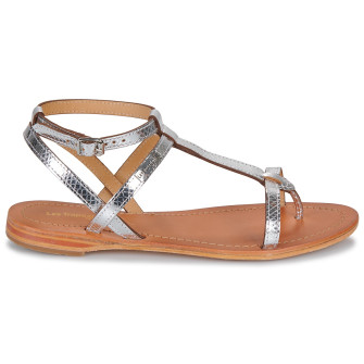 Sandales pour femme bride cheville en cuir Hilan argent 63508