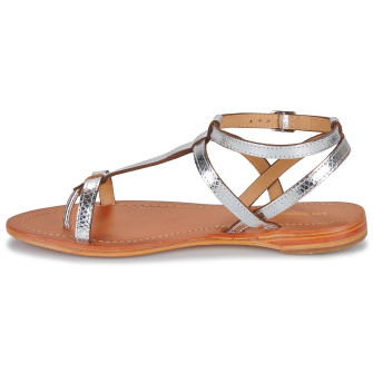 Sandales pour femme bride cheville en cuir Hilan argent 63508