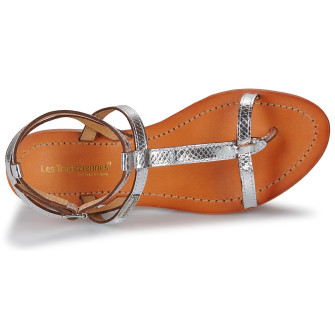 Sandales pour femme bride cheville en cuir Hilan argent 63508