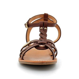 Sandales pour femme bride cheville Hamsuni tan 43014