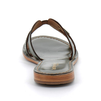 Mules pour femme en cuir Damia tilleul 42275.