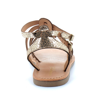 Sandales spartiates pour femme bride cheville Hikaela or/craquele 43383