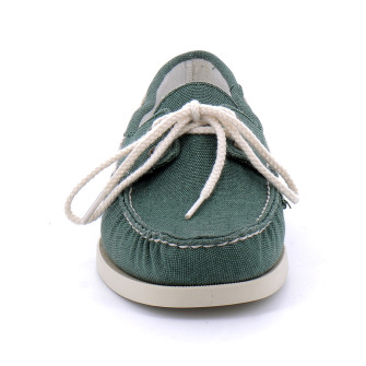 CHAUSSURES BATEAU POUR HOMME EN TOILE DOCKSIDES PORTLAND WASHED CANVAS green. du 40 au 45-76117kw-909r
