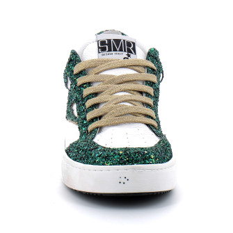 Basket mode basse à lacet pour femme NOUBAR blanc-vert 10503