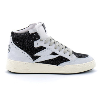 Basket mode montante à lacet pour femme Braga noir-glossy 10073