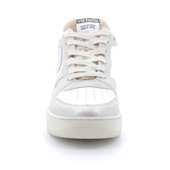 Baskets pour femmes type bottines avec glitter 1258243 plata 1258243