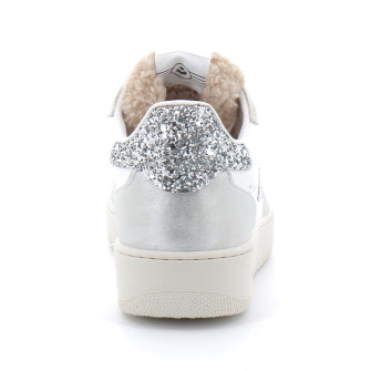 Baskets pour femmes type bottines avec glitter 1258243 plata 1258243