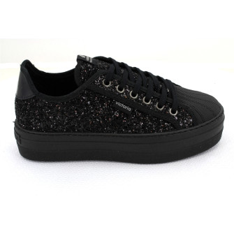 Baskets a plateforme en toile pour femme 9200 sequins 132104