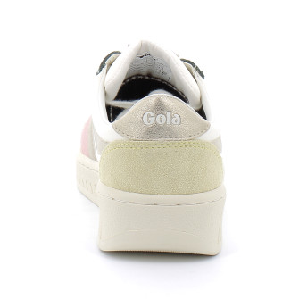 Baskets à lacets pour femmes Grandslam white/pink clb207wa