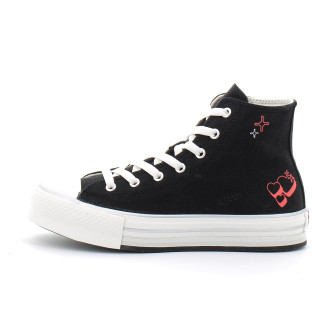 Chaussures montante à plateforme pour enfant en tissu Chuck Taylor All Star EVA Lift Platform Y2K Heart noir du 37 au 39-a09121c