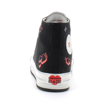 Chaussures montante à plateforme pour enfant en tissu Chuck Taylor All Star EVA Lift Platform Y2K Heart noir du 37 au 39-a09121c