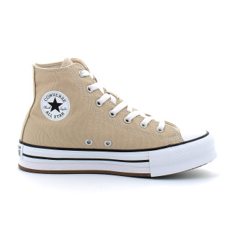 Chaussures montante à plateforme pour enfant en tissu Chuck Taylor All Star Lift Platform beige a06344c