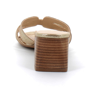 Mules pour femme à talons Livia or 330376