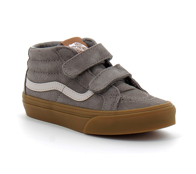 Chaussures à Scratch pour enfant Sk8-Mid Reissue grey vn000cz5gry1