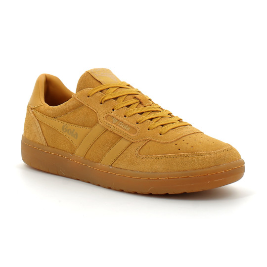 Basket pour femme en suede Hawk mustard clb571yc