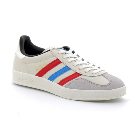 Chaussures de sport gazelle pour adulte white/blue/red ie9091