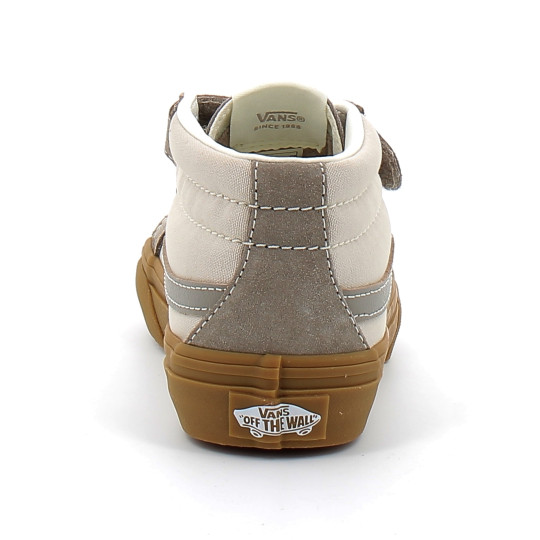 Chaussures à Scratch pour enfant Sk8-Mid Reissue gray/gum vn000cybocs1