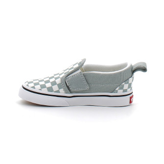 Chaussures basses sans lacets à elastique pour enfant Checkerboard Slip-On grey vn000dotep01