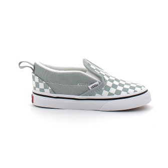 Chaussures basses sans lacets à elastique pour enfant Checkerboard Slip-On grey vn000dotep01