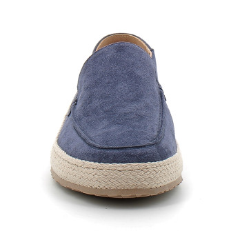Mocassins en raphia et cuir suédé pour homme bleu lido-brm-251-zaffiro