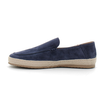 Mocassins en raphia et cuir suédé pour homme bleu lido-brm-251-zaffiro