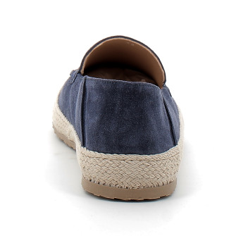 Mocassins en raphia et cuir suédé pour homme bleu lido-brm-251-zaffiro