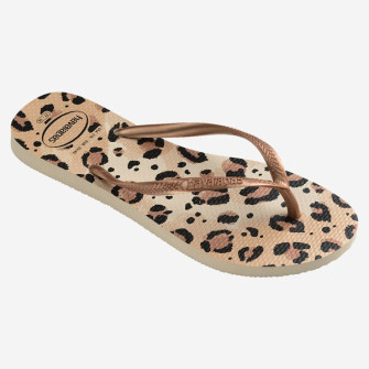 Tong pour femme Slim Leopard beige 4103352.6516