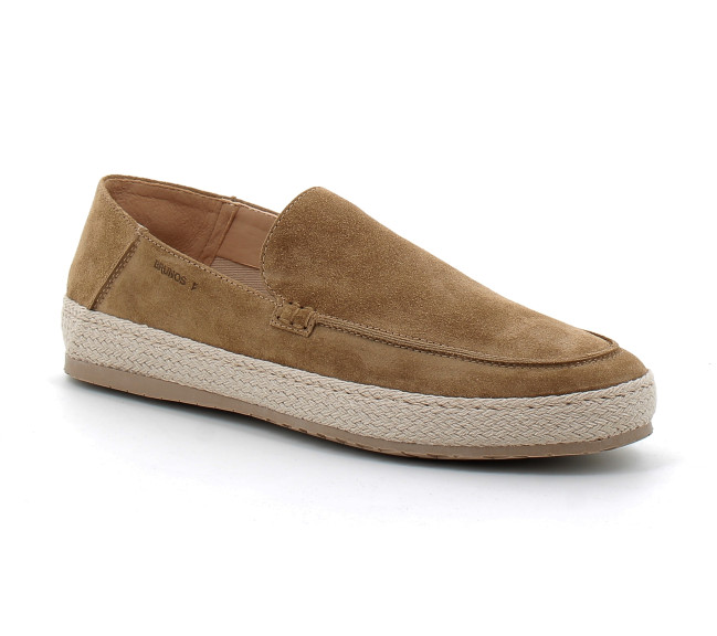 Mocassins en raphia et cuir suédé pour homme tan lido-brm-251-recife