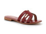 Mules pour femme en cuir Damia rouge 330626