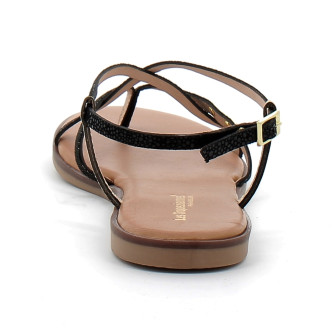 Sandales femme à entre-doigts Monagum noir-multi 330725