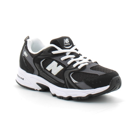 Chaussures de sport pour enfant à lacet elastique PZ530 noir-metal pz530cc