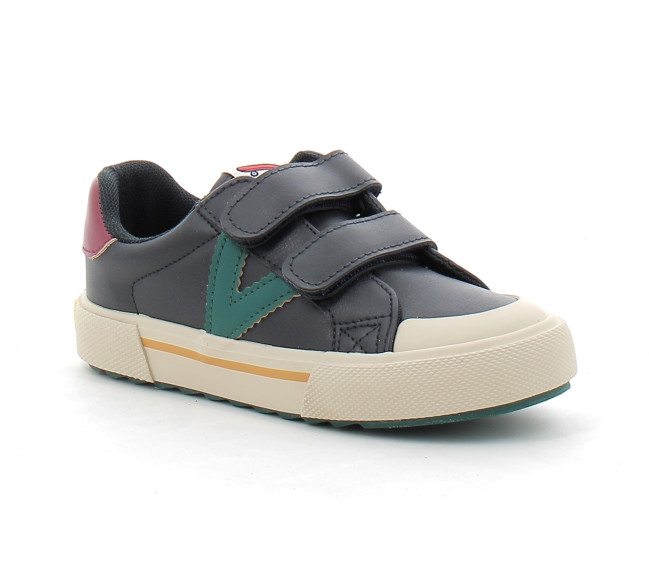 BASKETS SCRATCHS EFFET CUIR ENFANT marino