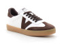 Baskets blanches unisexes chocolat