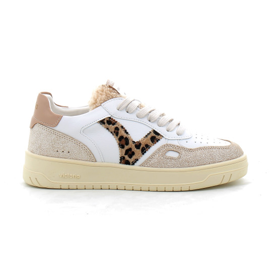 Baskets basses à lacets style rétro pour femme 1257124 camel