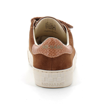 Basket mode à scratch en cuir pour femme ARCADE STRAPS PERFOS brun ongf-iv01-kc