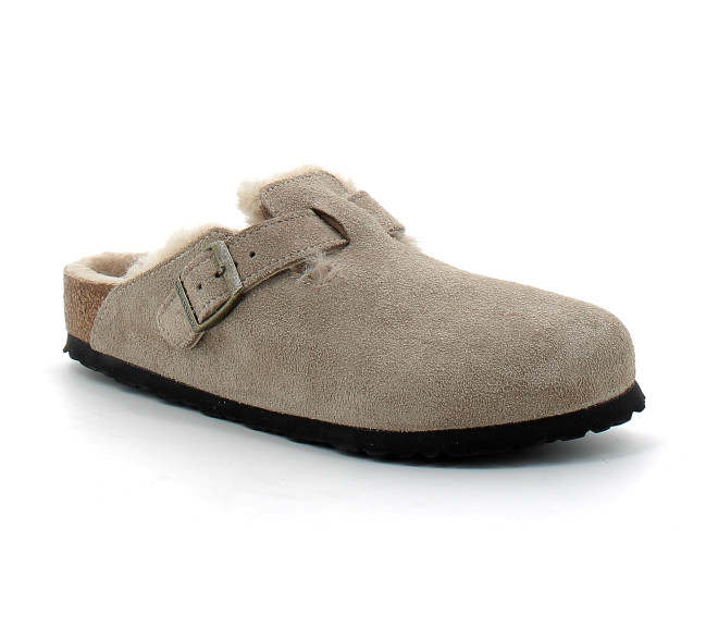 Sabot en fourrure pour adulte boston taupe 1028299/1028289