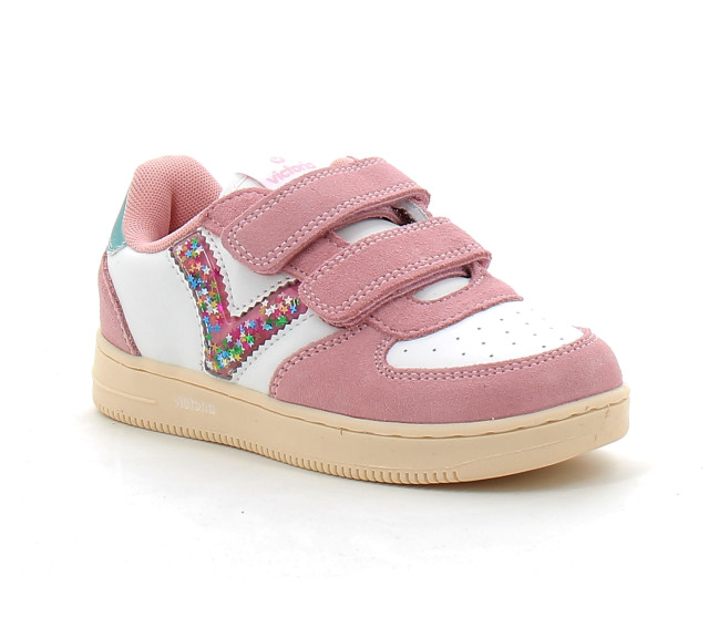 Baskets fille Victoria Tiempo Efecto Piel Fantasia rosa