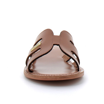 Mules pour femme en cuir Damia capuccino 331371