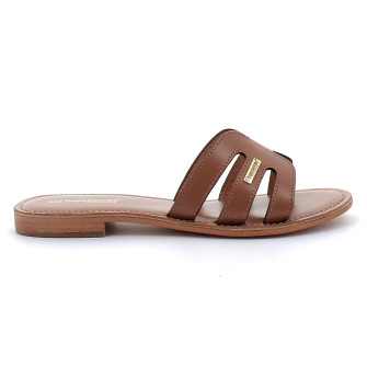 Mules pour femme en cuir Damia capuccino 331371